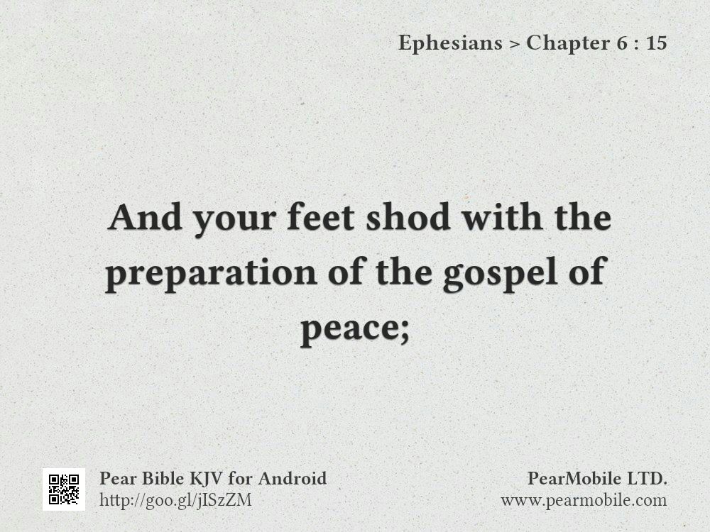 Ephesians, Chapter 6:15